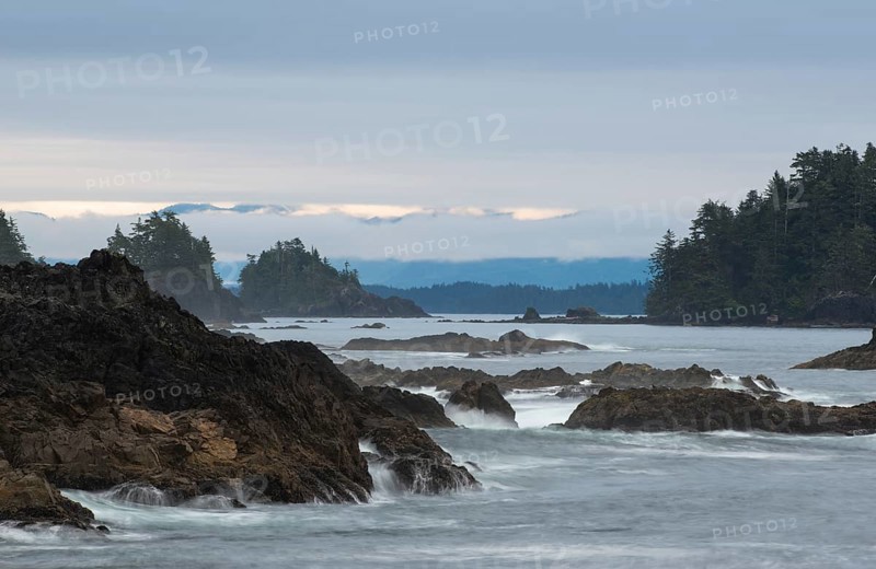 Rough surf on a section of the west coast of Vancouver Island