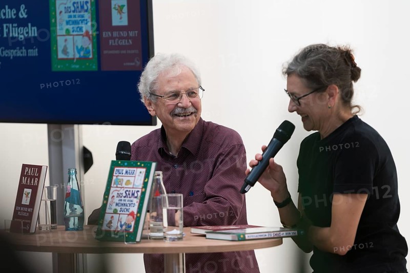 FRANKFURT AM MAIN, Germany, October 22 2022: Paul Maar (*1937, German novelist, playwriter, translator and illustrator, Sams) at the 74th Frankfurt Book Fair, Europe