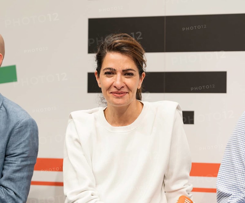 FRANKFURT AM MAIN, Germany, October 20 2023: Linda Zervakis (*1975, German television presenter, journalist and news presenter) at the 75th Frankfurt Book Fair, Europe