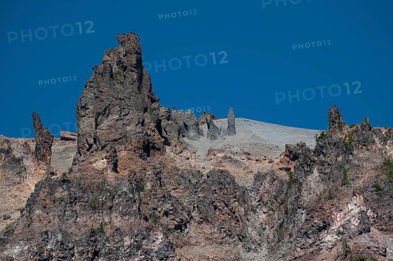 Hillman Peak on the crater rim of the former volcano Mount Mazama in Oregon, USA, North America