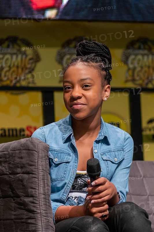 DORTMUND, GERMANY, December 7th 2019: Priah Ferguson (*2006, American actress, Stranger Things) talks about her experiences in the movie industry at German Comic Con Dortmund