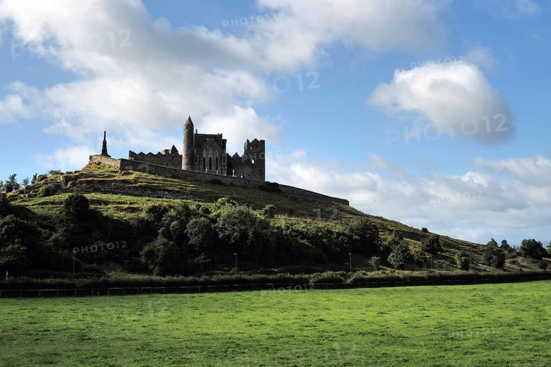 The Rock of Cashel, former seat of the kings of Munster, on a sunny day. Tipperary, Ireland, Europe