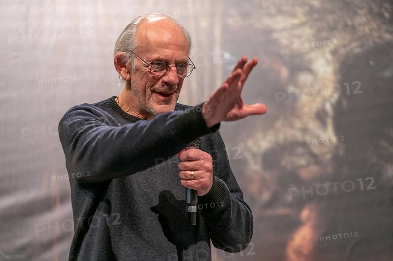 DORTMUND, GERMANY, December 8th 2019: Christopher Lloyd (*1938, American actor, Back to the Future, The Addams Family, Who Framed Roger Rabbit) talks about his experiences in the movie industry at German Comic Con Dortmund