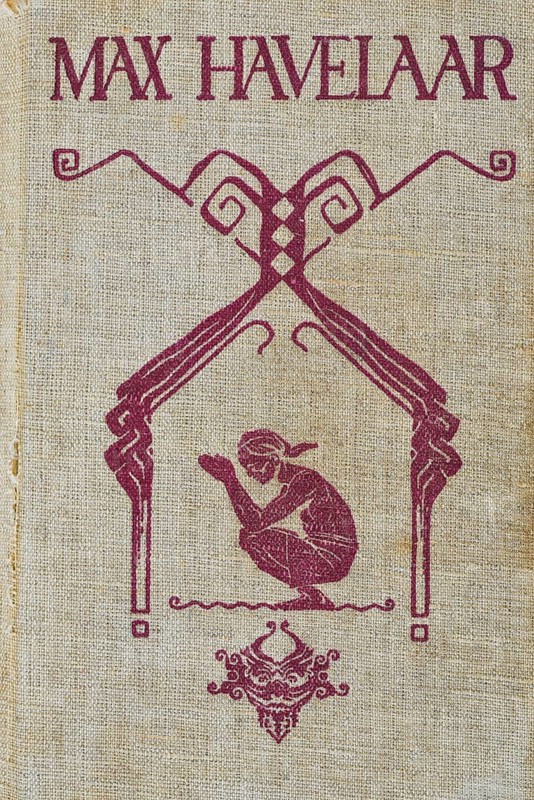 Den Helder, October 28, 2023. The cover of an old copy of Max Havelaar with an inscription on the first page