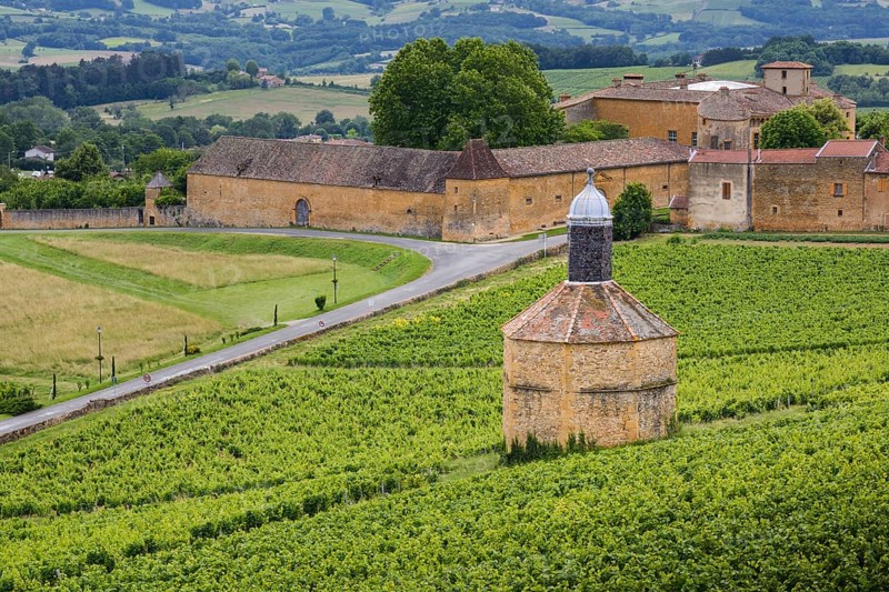 Bagnols village and landscape, Beaujolais, France, Europe