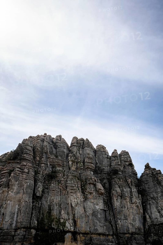 Limestone rock formations in El Torcal de Antequera nature reserve, in Spain