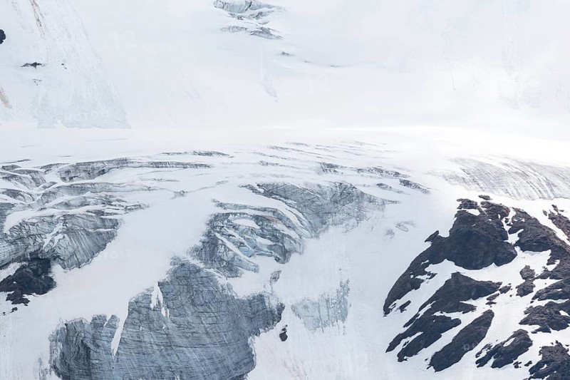 Glacier in the Stelvio National Park in South Tyrol at an altitude of 3000 metres