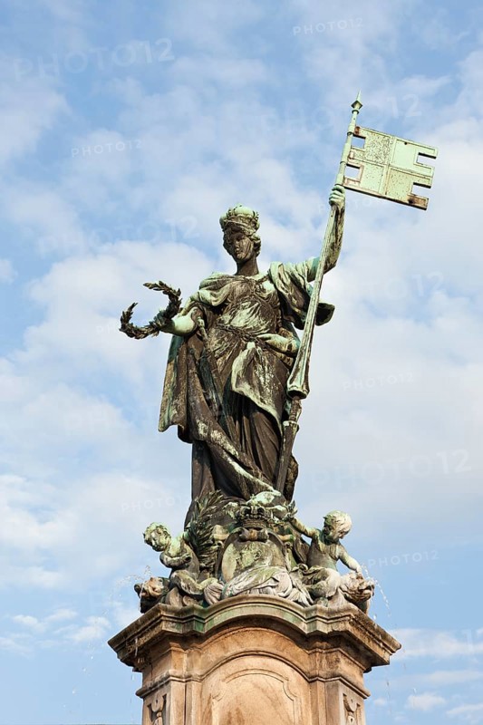 Frankonia Fountain of the Wuerzburg Residence, Wuerzburg, Lower Franconia, Bavaria, Germany, Europe