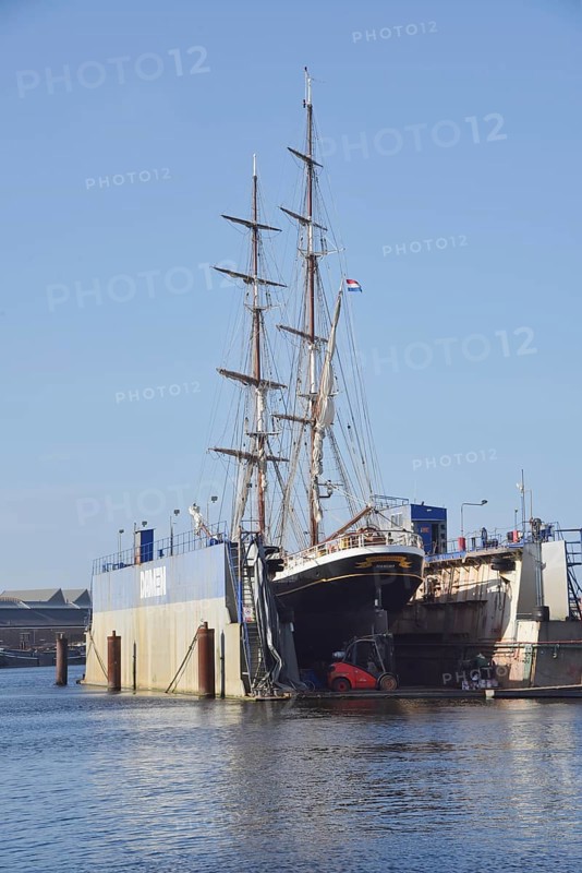 Den Helder, Netherlands. April 2023. Old schooners and tallships in Den Helder harbor