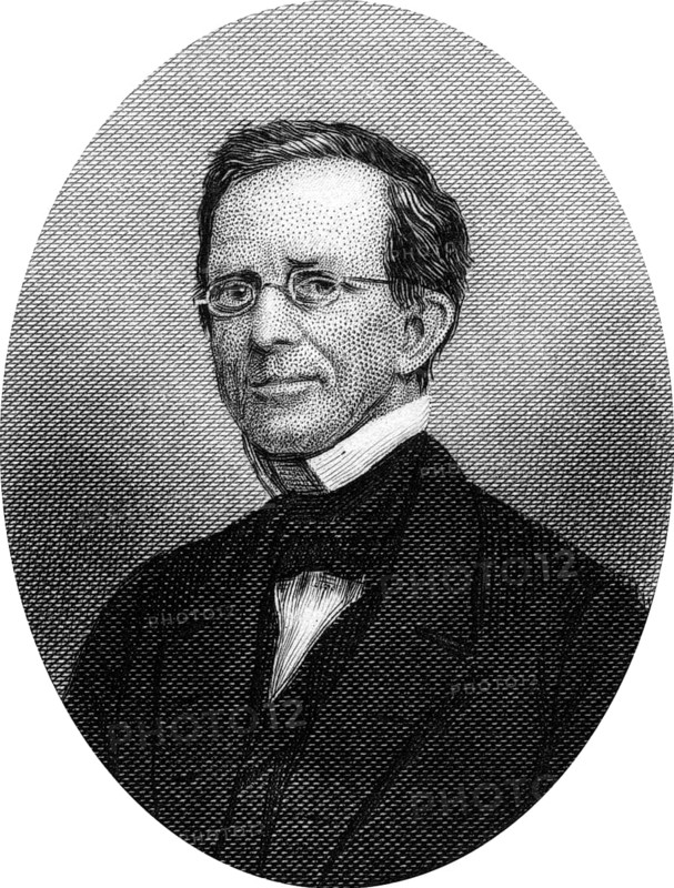 Engraving of Lyman Trumbull (October 12, 1813 – June 25, 1896), a United States Senator from Illinois during the American Civil War, and co-author of the Thirteenth Amendment to the United States Constitution. Original engraving by John Buttre, circa 1866