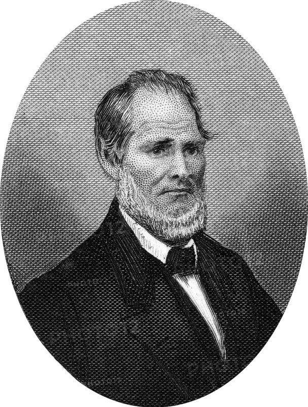 Engraving of Henry Smith Lane (February 24, 1811 – June 18, 1881), a United States Representative, Senator, and the 13th Governor of Indiana, for two days! Original engraving by John Buttre, circa 1866