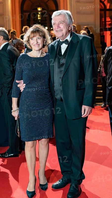 FRANKFURT AM MAIN, Germany, October 18 2019: Minister President Volker Bouffier (*1951, German politician (CDU), Minister President of Hesse) arriving at the red carpet at the Hessischer Film- und Kinopreis 2019, Red Carpet, Frankfurt am Main, Europe