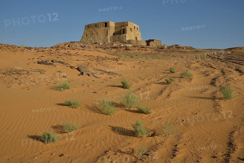 Throne room, former church, then a mosque, Old Dongola, capital of the Nubian Christian kingdom of Makuria between the 4th and 14th century, Ash Shamaliyah, Nubia, Sudan, Africa