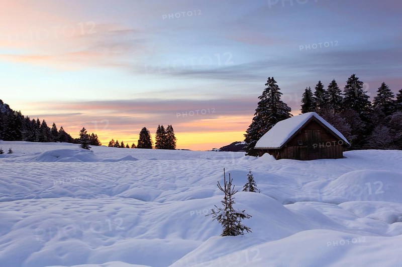 Hut, Alpstein area Alpstein massif, Appenzell, Switzerland,, Europe