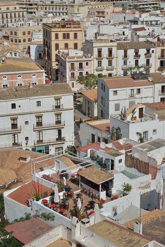 Old Town houses, Eivissa, Ibiza Town, Ibiza, Balearic Islands, Spain, Europe