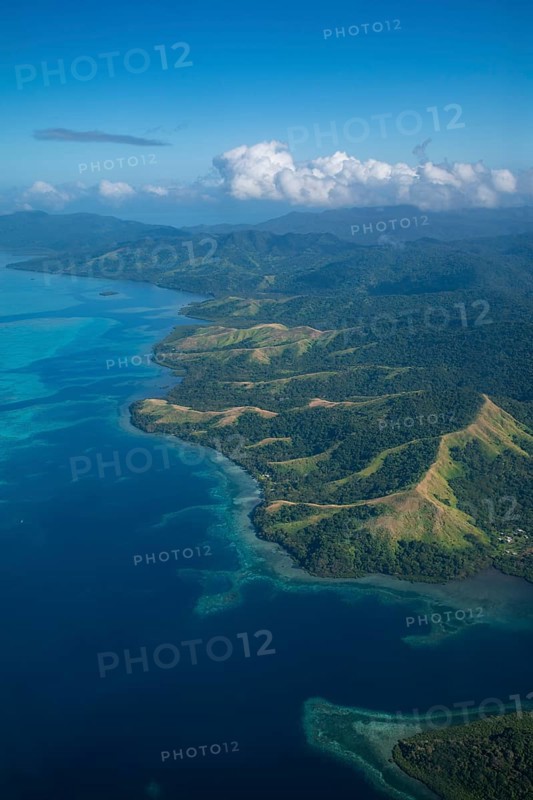 Aerial of Vanua Levu, Fiji, South Pacific, Oceania