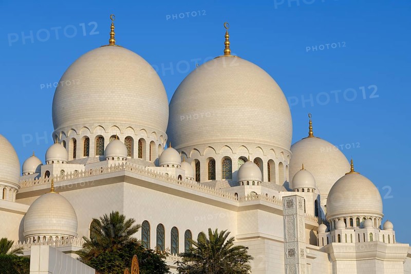 Sheikh Zayed Mosque, Domes, Abu Dhabi City, Emirate of Abu Dhabi, United Arab Emirates, Asia