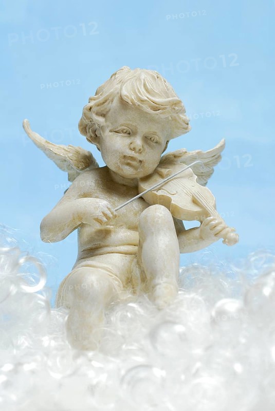 Angel, Ceramic angel, Violin, Violin