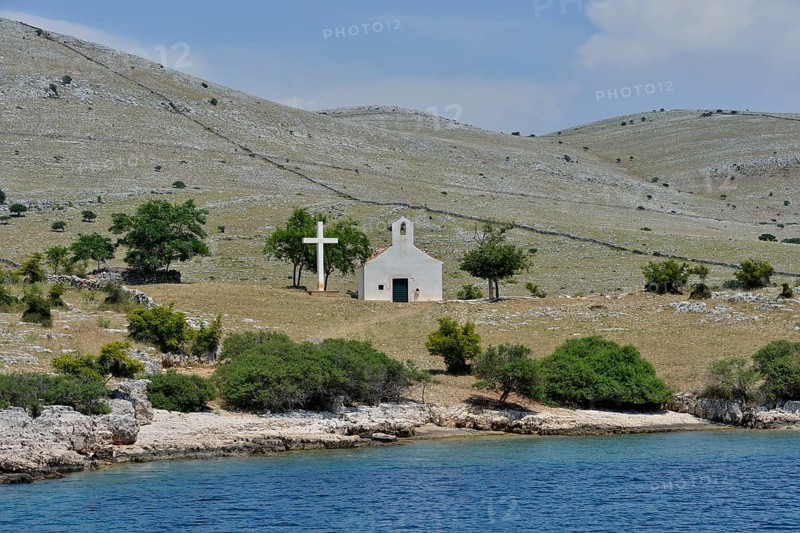 Chapel of Mary of Tarac, 17th century, Adriatic Sea, Kornati, Kornati Islands, Kornati Islands National Park, Croatia, Europe