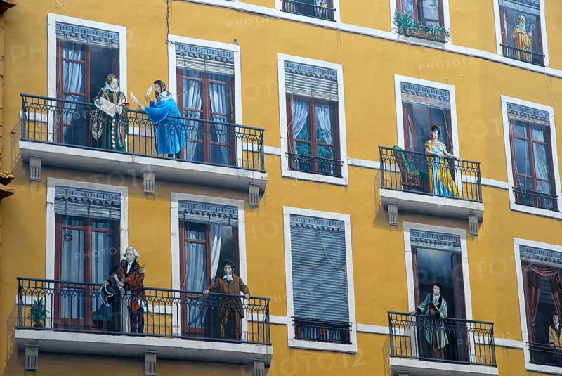 Mural painting by the artist group CiteCreation, Fresque des Lyonnais, district Les Etats-Unies, 8th arrondissement, Lyon, Rhone-Alpes, France, Europe