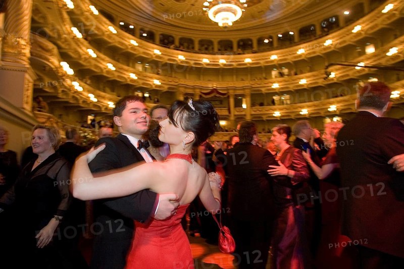 Semperoper Ball in Dresden For the Opera Ball in Dresden, the auditorium and stage of the Semperoper are transformed into a ballroom
