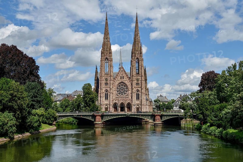 Église Saint-Paul on the Ill, Calvinist church, Strasbourg, Département Bas-Rhin, Alsace, France, Europe
