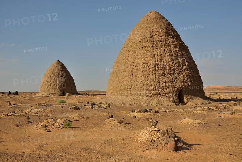 Domed mausoleums, called Qubbas, Old Dongola, Northern, Nubia, Sudan, Africa