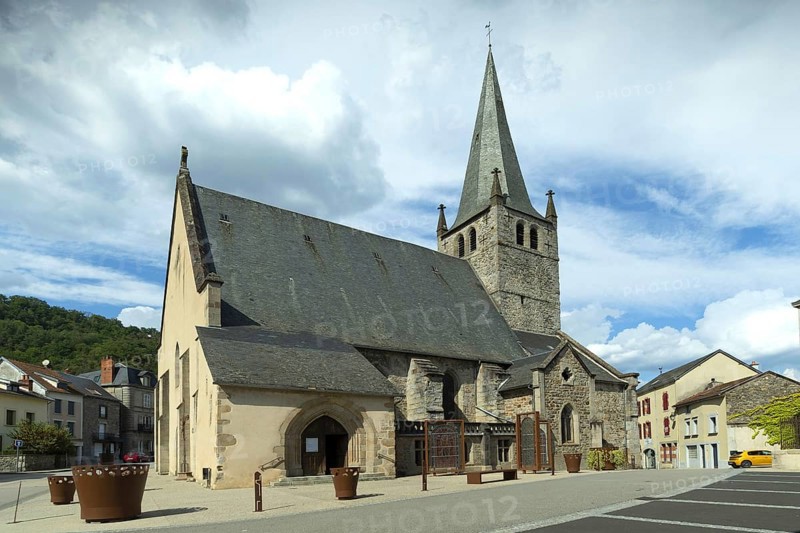 Bort-les-Orgues. Church Saint Germain and Saint Remede, Correze department. Nouvelle Aquitaine. France