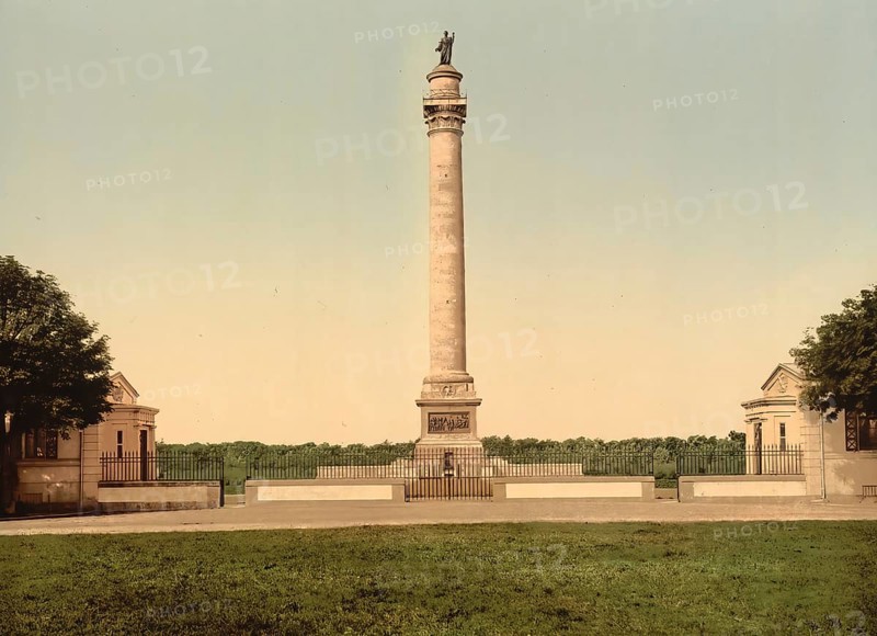 The column of the great army, Boulogne-sur-Mer, Hauts-de-France, France, c. 1890, Historic, digitally enhanced reproduction of a photochrome print from 1895, Europe