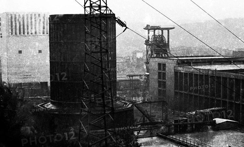 The strike of the miners of HBL Lorraine on 23.1.1974 and their housing situation in settlements and in the town of Merlenbach, FRA, France, Europe