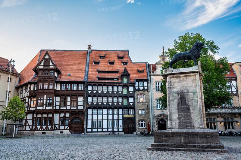 Braunschweig Lion on Burgplatz, Braunschweig, Lower Saxony, Germany, Europe