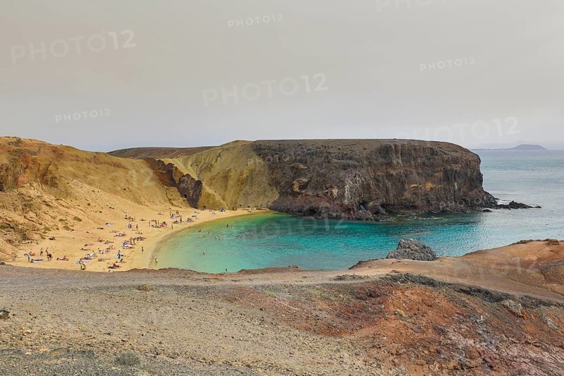 Papagayo Beach in Los Ajaches National Park, Lanzarote, Canary Islands, Spain, Europe