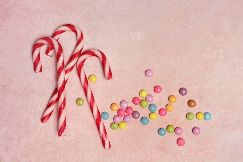 Candy canes and chocolate lentils