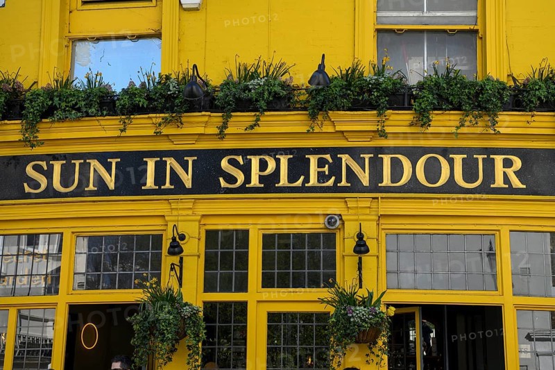 Facade of the Sun pub in Splendour on Portobello Road, London, England, United Kingdom, Europe