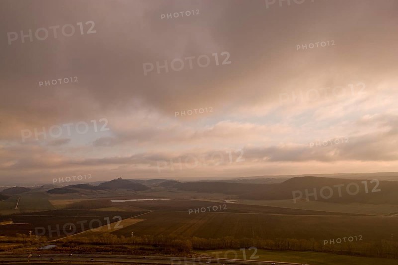 Panorama with Wachsenburg in Thuringia