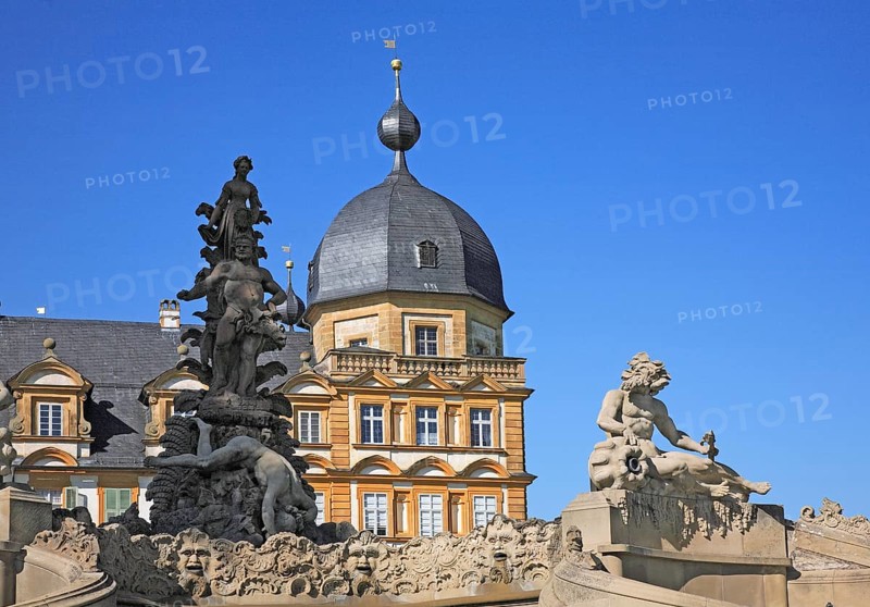 Seehof Castle, summer residence of the Bamberg prince-bishops, Memmelsdorf, Bamberg district, Upper Franconia, Bavaria, Germany, Europe