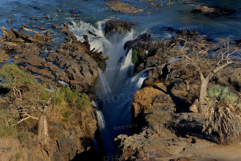 Epupa Falls, waterfalls of the Kunene River on the Namibian-Angolan border, Kunene Region, Namibia, Africa