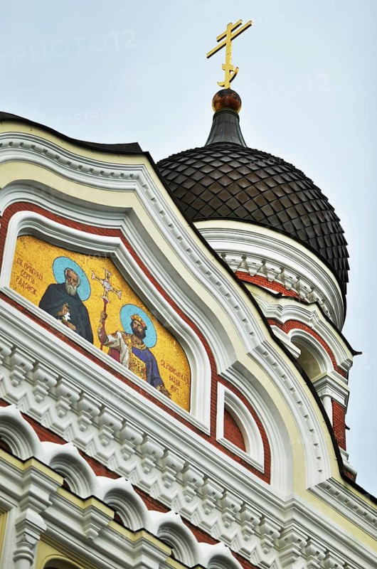 The urban and picturesque appearance of the Estonian capital Tallinn here on 18/09/2018 is a historical walk through the ages from the Middle Ages to the present day..Alexander Nevsky Cathedral, EST, Estonia, Europe