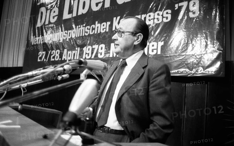 Defence Policy Congress of the Free Democratic Party (FDP) on 27.4.1979 in Muenster, Germany, Europe