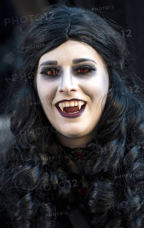 Vampire at carnival procession, Fasendumzug, Alemannic Fastnacht, Gengenbach, Baden-Württemberg, Germany, Europe