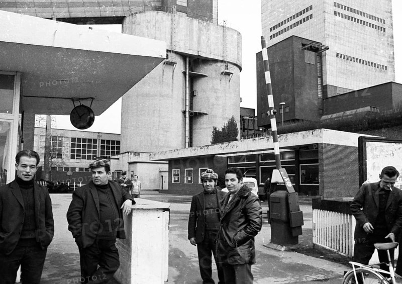 The strike of the miners of HBL Lorraine on 23.1.1974 and their housing situation in settlements and in the town of Merlenbach, FRA, France, Europe