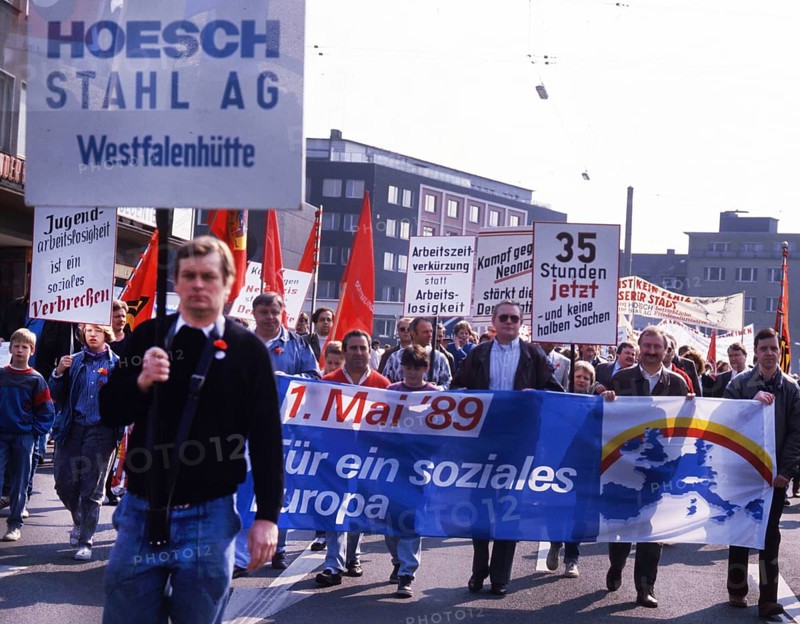 Dortmund. DGB demonstration on 1 May 1989