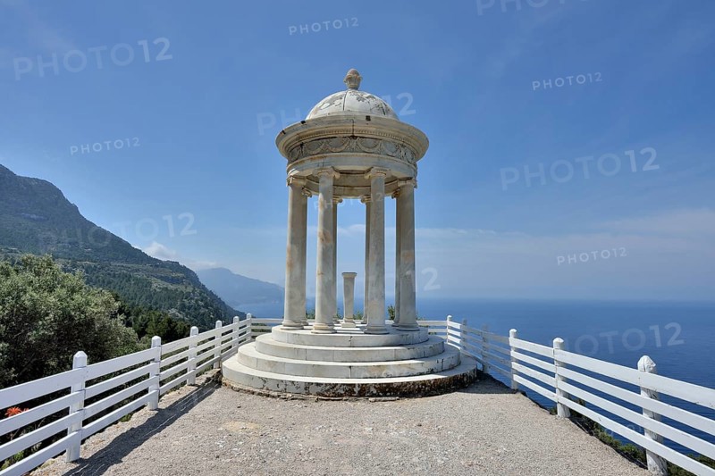 Ionic temple on the estate Son Marroig, the former residence of Ludwig Salvator, near Deia, Majorca, Balearic Islands, Spain, Europe