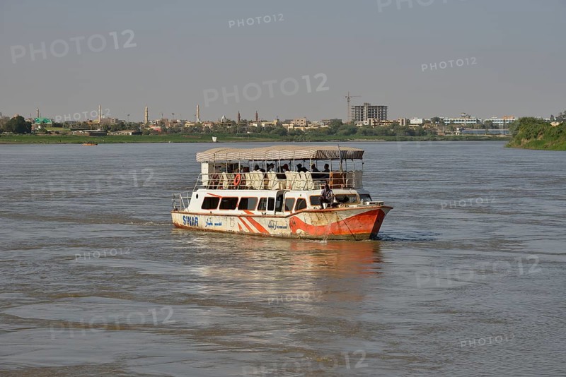 Sightseeing boat on the Nile, Kharthoum, Sudan, Africa