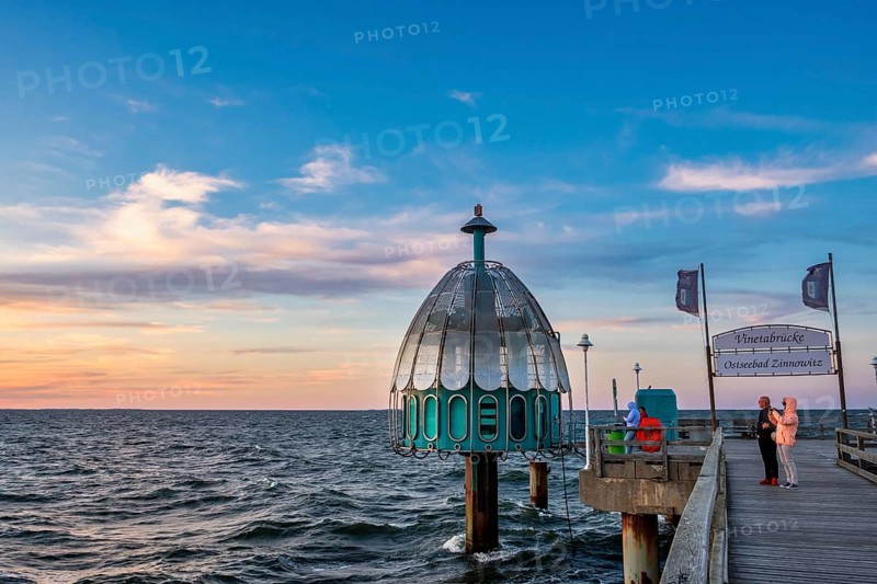 Diving gondola Zinnowitz, Usedom Island, Mecklenburg-Western Pomerania, Germany, Europe