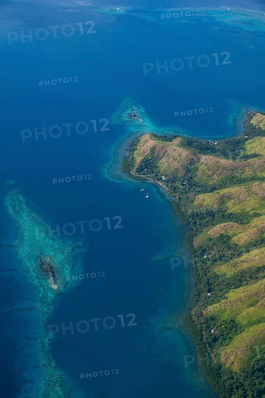 Aerial of Vanua Levu, Fiji, South Pacific, Oceania
