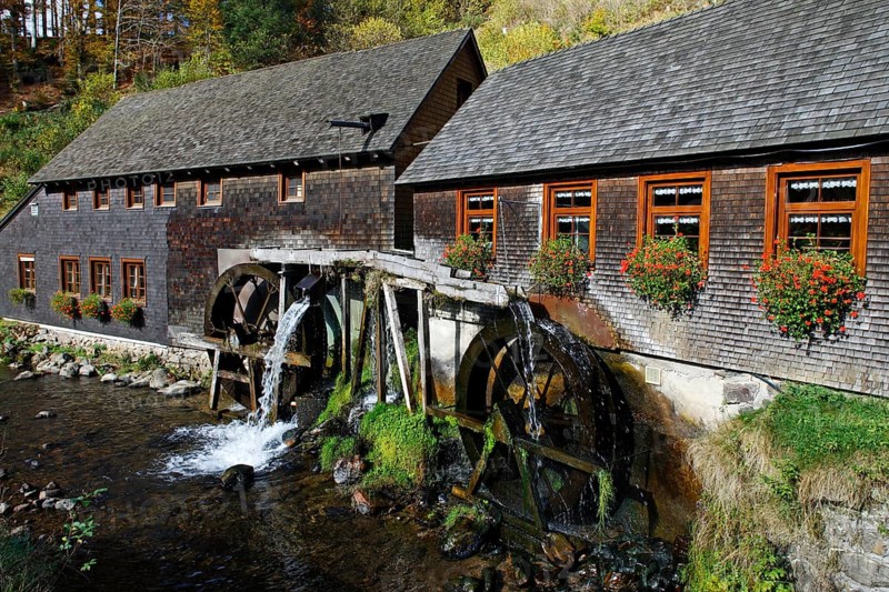 Hexenloch watermill, Furtwangen, Black Forest, Baden-Württemberg, Hexenmühle, Hexenlochmühle, Germany, Europe