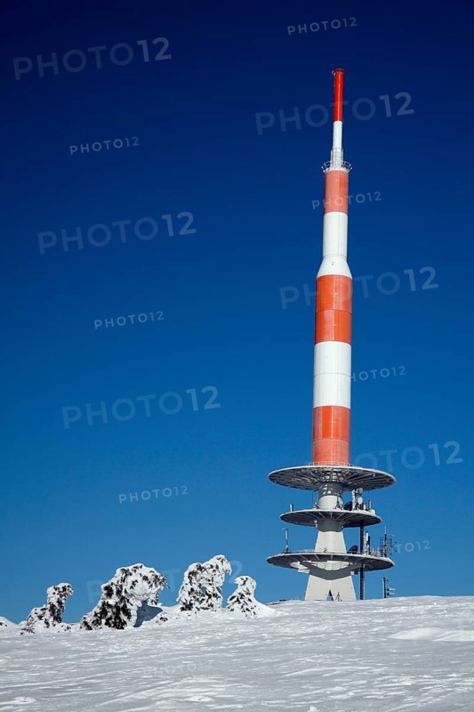 Transmission tower, Brocken, Hochharz National Park, Saxony-Anhalt, Germany, Europe