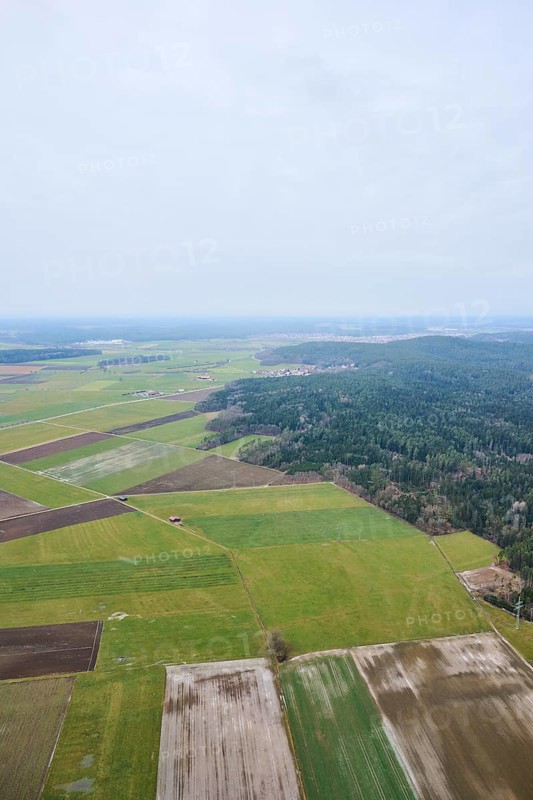 Aerial view of the area around Neumarkt in der Oberpfalz, Bavaria, Germany, Europe