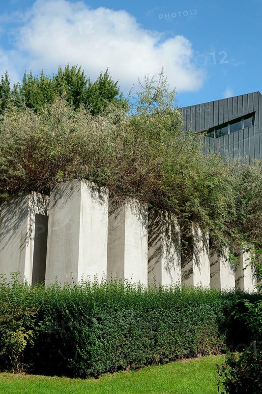 Jewish Museum Berlin, architect Daniel Libeskind, Garden of Exile, Berlin, Germany, Europe